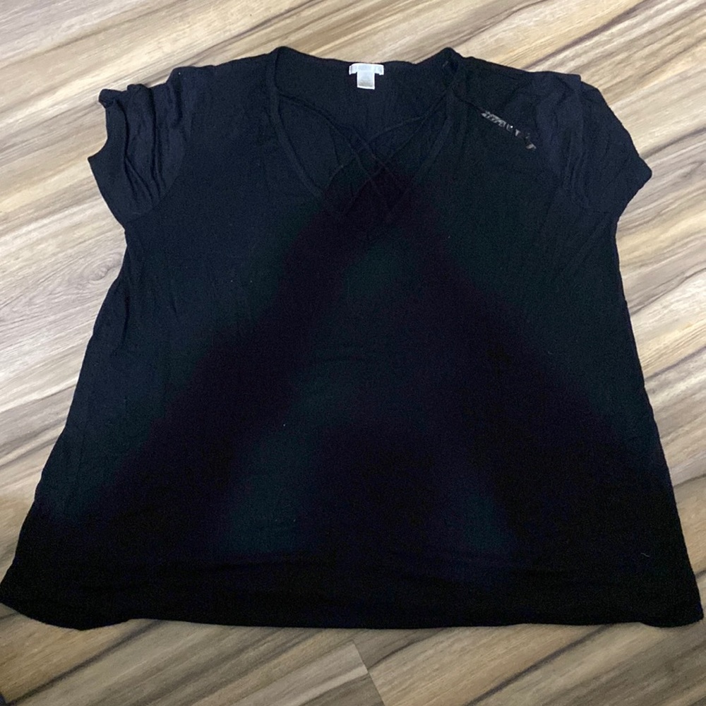 Rizzio 3X cute top with lattice detail